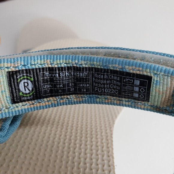 Teva Original Universal Adjustable Sandals Women's Size 7 light Blue SN 1003987 - Picture 10 of 11
